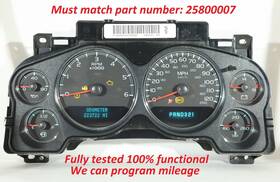 25800007 Gmc 07 - 13 Silverado Sierra Tahoe Yukon Instrument Cluster Speedometer