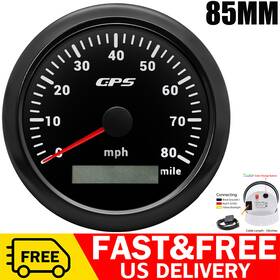 Cx8155b Gzsmh 85mm Black Gps Speedometer 0-80mph Gauge For Motorcycles Boat Car Waterproof Us