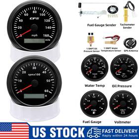 Cx8149b Gzsmh Cx8157b 4 6 Gauge Set With Sensor 85mm Gps Speedometer 160mph&tacho 6000rpm Us Stock