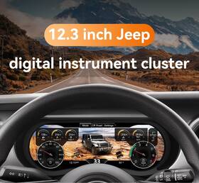 12.3ftftfor Hizpo Jpwrg01cm4 Jeep Wrangler 2018-23 Car Lcd Instrument Cluster Speedometer Dashboard