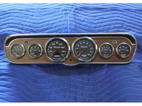 C5zz-10838c-6-blk-2064 Hyepo Cps 1965-66 Mustang 6-gauge Instrument Cluster Comp 2led Black Or White Gauges New
