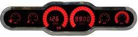 Bg10002rc Intellitronix Led 6-gauge Universal Analog Bar Graph Panel Red Chrome