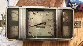 596av International 1937 1940 Truck Gauge Cluster Original Speedometer Pickup Panel