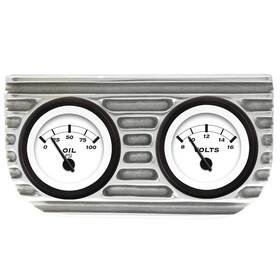 Vpagb2ov Johnny Law Motors Jlm8fc81 Vintage Inch Finned Dual Bezel Mount With Aurora Oil And Volt Gauges Rat