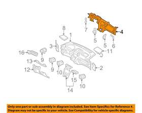844101d010 Kia Oem 07-10 Rondo Instrument Panel Components-cross Bar