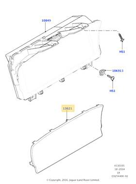 Lr063634 Land Rover Range L405 L494 Instrument Cluster Lens Genuine