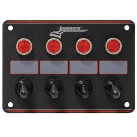 52-44865 Longacre 4 Switch Accessory Panel With Pilot Lights Waterproof