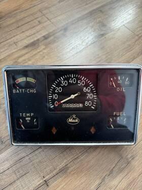 602dl-k3 Mack Vtg Truck Stewart Warner Speedometer And Instrument Gauge Panel / Cluster New