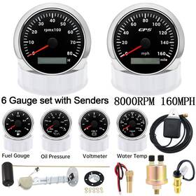 Cx8153 Maimeimi Cx8157 52mm 85mm Gps Speedometer Tacho And Fuel Water Temp Oil Pressure Volt Gauge Sender