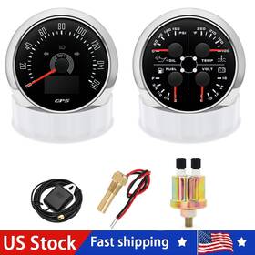 Cx4201us Maimeimi Cx8243 Cx8223 Cx4003 85mm Gps Speedometer 0-160mph And 4in1 Fuel Water Temp Press Volt With Sender