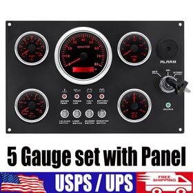 Cx9140-8000rpm Maimeimi 5 Gauge Set With Instrument Panel 0-8000rpm 7 Colors Led For Marine Boat Yacht