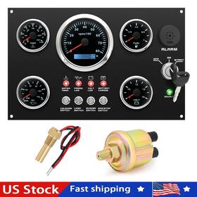 Cx9140-8k-240 Maimeimi Cx4201 Cx4003us 5 Gauge Set Instrument Panel 0-8000rpm 12v 7-colors Led For Marine Boat Yacht