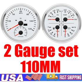 Cxa016 Maimeimi 2 Gauge Set 110mm Gps Speedometer Tachometer 120mph Turn Signal With 4 In1