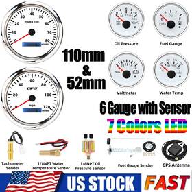 Cxa012 Maimeimi Cxa060 4 6 Gauge Set With Sensor 110mm Gps Speedometer 120mph Tacho 8000rpm Waterproof Us