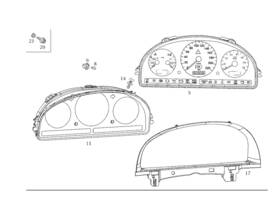 163-540-98-11 Mercedes-benz Genuine Instrument Cluster