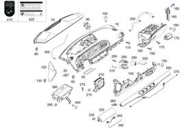167-540-14-09 Mercedes-benz Genuine Cover Instrument Cluster