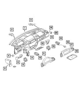 05104262aa Mopar Genuine Cluster Bezel 5104262aa
