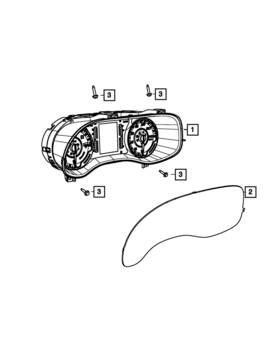 68298108aa Mopar Genuine Instrument Cluster Mask 68298108aa Mopar Genuine Instrument Cluster Mask