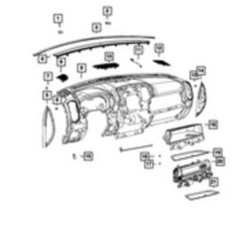 6nh62tx7aa Mopar Instrument Panel Cover For Ram 2500 2020
