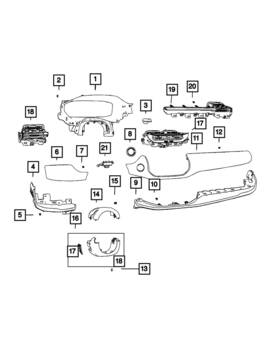 7fe47dx9ab Mopar Genuine Instrument Cluster Bezel 7fe47dx9ab Mopar Genuine Instrument Cluster Bezel