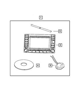82208653an Mopar Genuine Am/fm Cd With Nav/dvd And Cd-control Radio