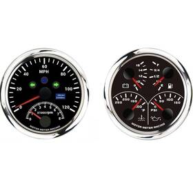 Mm2gsetgpsspb-200kmspta Motor Meter Racing W Pro 85mm 2 Gauge Set Gps Speedometer Tachometer 200 Kmh 4 In 1 Multi-function