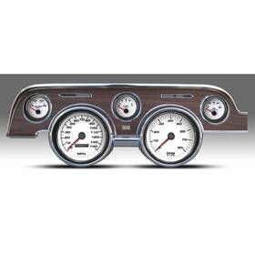 01717-03 New Vintage Usa 5 Gauge Performance White 67-68 Fits Mustang
