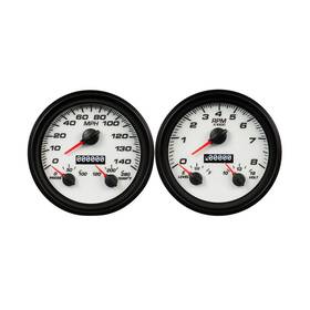 New Vintage Usa 02257-03 Performance Ii Series Gauges White