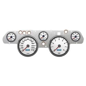 02705-03 New Vintage Usa Gauge Instrument Kit Performance Ii White Imperial Mustang 67-68