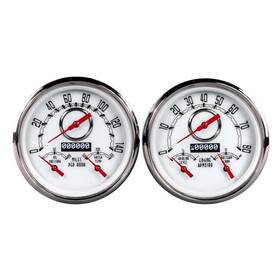 37257-03 New Vintage Usa Woodward Series Gauges 3 In 1 White