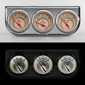 37330-02 New Vintage Usa Woodward Beige Series 3 Gauge Power Pack