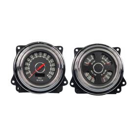47371-01 New Vintage Usa Woodward 2 Gauge Kit Black 47-53 Fits Chevy