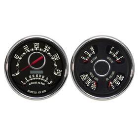 47373-01m New Vintage Usa Woodward 2 Gauge Kit Km/h 47-53 Fits Chevy