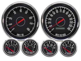 67659-01 New Vintage Usa 1967 6 Ga 4-3/8 Inch Prog Speedo Black 0-90 Gm