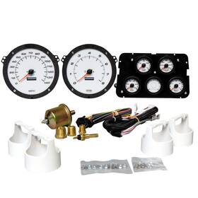 68011-03 New Vintage Usa Performance Ii Gauges C3 Corvette White