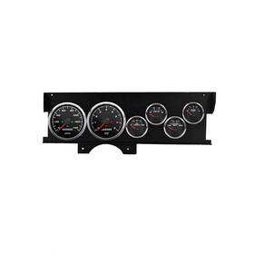 72010-01 New Vintage Usa 70-72 Malibu Sweep Dash Perf. Gauges Blk
