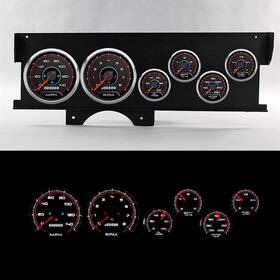 72200-01 New Vintage Usa 70-72 Malibu Dash Cfr Gauge Set Red