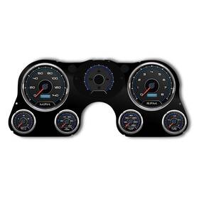 73201-05 New Vintage Usa 6 Gauge Retro Series Blue 67-72 Chev