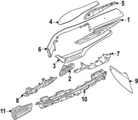 68240-7ba0a Nissan Genuine Cluster Cover