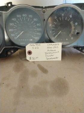 Oldsmobile 16167915 1994 - 1995 Achieva 3.1l 6 Cyl Instrument Cluster