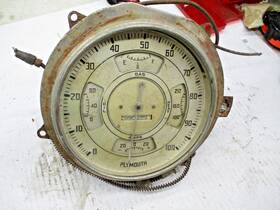 Plymouth 1936 P2 Speedometer Gauge Cluster Oil Fuel Amp Temperature 7 Inch Face