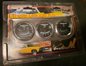 Prosource Pro Source #jtj6464 V#743720 Triple Gauge Kit New Dan Wilder Yenko Deuce Nos Temp Amps Oil
