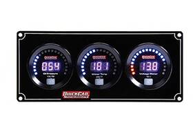 67-3017 Quickcar Digital 3-gauge Panel Op/wt Volts
