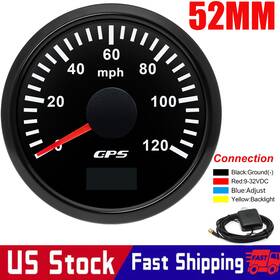 Cx6265b Rysjm 2 Inch 52mm Gps Speedometer 0-120mph Gauge 7 Colors Led For Boat Car Waterproof Us