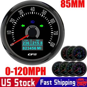 Cx8355b Rysjm 85mm Black Gps Speedometer 0-80mph Odometer Gauge For Boat Car Truck Waterproof
