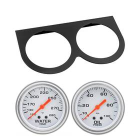 9101359 Speedway Motors 2-5/8 In Water Temperature And Oil Pressure Gauges With Mounting Plate