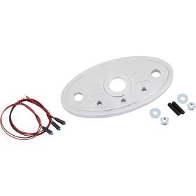 91030088 Speedway Motors Aluminum Polished Oval Switch Plate And Led Indicators