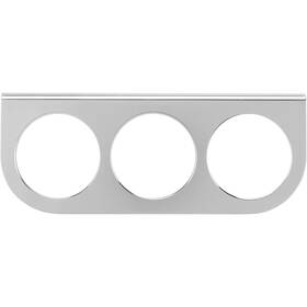 91140622 Speedway Motors Universal Under Dash 3 Gauge Panel Polished