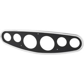 91150100-blk Speedway Motors 6-gauge Insert Panel And Bezel Kit Black