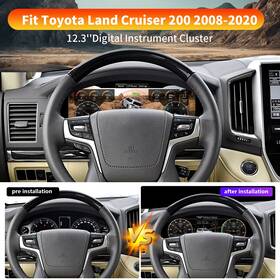 Swlt-dcdt-lc200-01 Starwaylucktec 12.3inch Lcd Instrument Cluster For 2008-2020 Toyota Land Cruiser Lc200 6 Modes